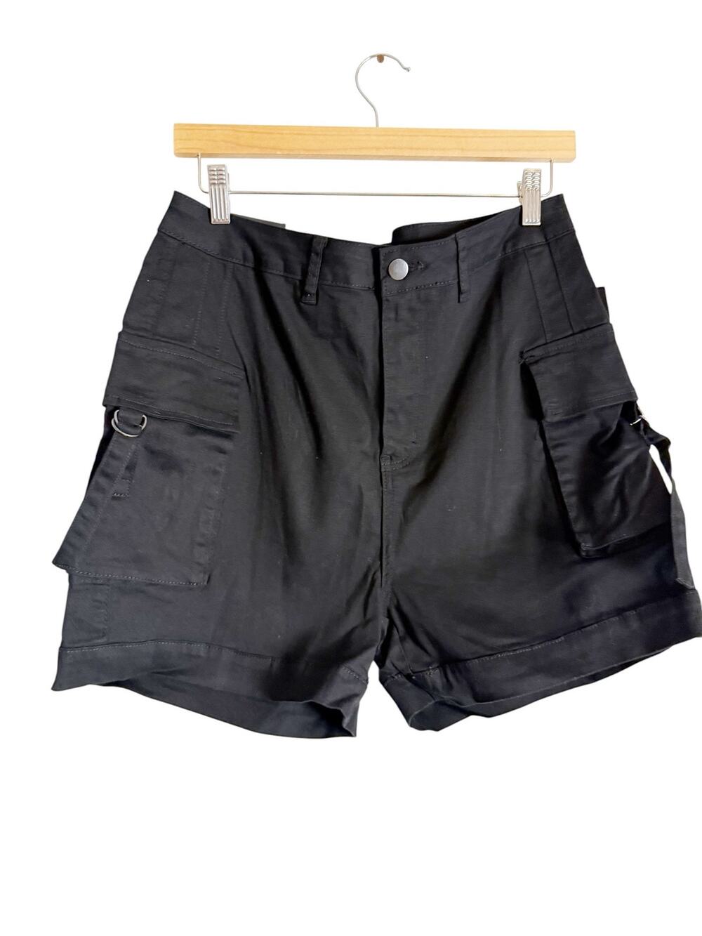 American Bazi Hot Topic Black Cargo Pocket Cotton Plus Size Shorts 1X
